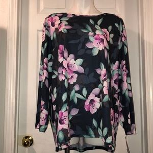lNWT Ideology long sleeve shirt 3X Floral print